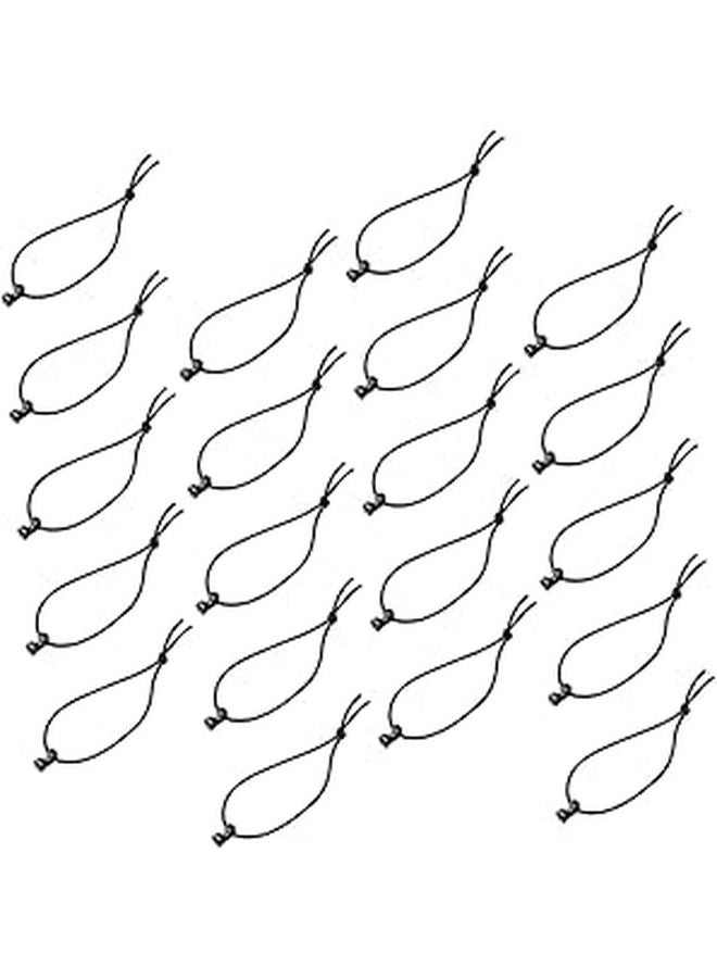 20 Pcs Elastic Hook Clips For Straps Backpack Organizer Black Outdoor Accessories - Image 1