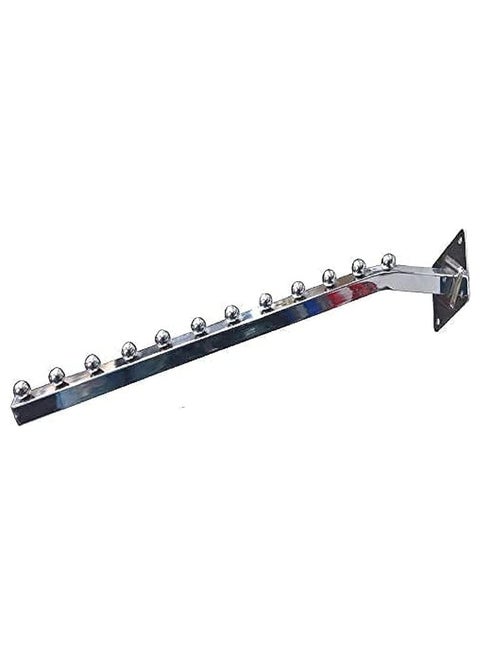 KNP Chrome Plated Wall Fixing Steel Clothes Slides Wall Hanger (10 Ball) is a durable and space-saving solution for organizing clothes efficiently.