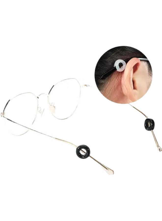 Hb Glasses Anti-Slip Covers, Transparent Anti-Slip Rings *10 Pairs, Silicone Ear Tips, Fixed Anti-Scratch Ear Protection, Anti-Drop Accessories - Image 1
