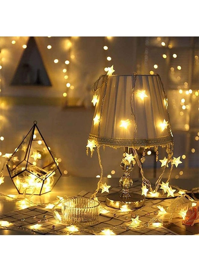 JCB CHIC Twinkle Star 15M Fairy String Lights, 100 LED Battery Operated Twinkle Star String Lights for Indoor, Outdoor, Wedding Party, Garden Decoration, Warm White (100LED,15M) - Image 2