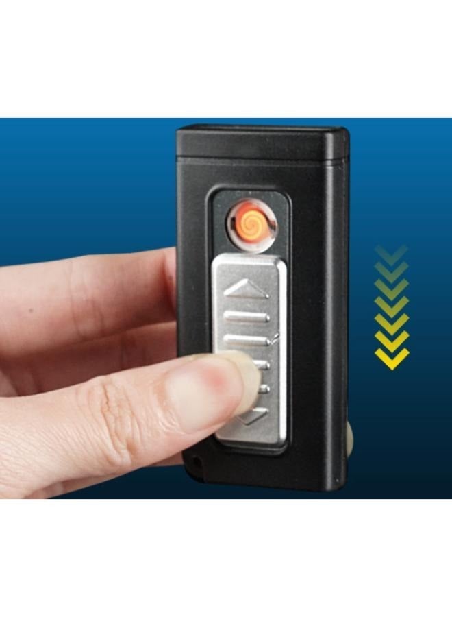 Rechargeable Mini Multi-functional Keychain Flashlight with Lighter  - Image 3