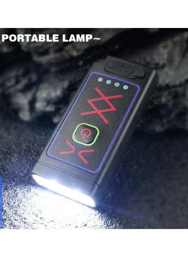 Rechargeable Mini Multi-functional Keychain Flashlight with Lighter  - Image 1