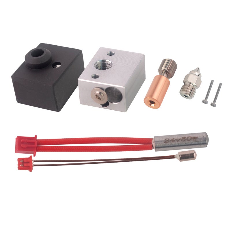 3D Printer Hotend: 0.4mm Stainless Steel Nozzle, Titanium Alloy Throat, Aluminum Heating Block - High-Temperature 450-500°C, Effortless Installation - 3D Printer Replacement for Creality Ender 3 S1 Se - Image 5
