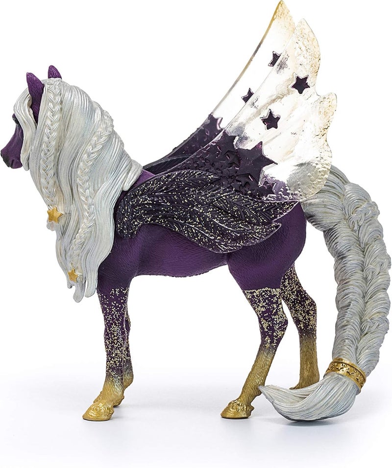 Schleich Bayala - 7â€ Star Pegasus Figurine with Starry Wings - Magical Winged Horse Toy with Glitter Body - Celestial Mare Fantasy Collectible for Screen-Free Play - Kids Ages 5+ | 70579 - Image 5