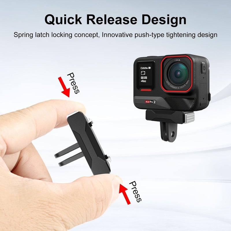 قاعدة مغناطيسية سريعة التحرير لـ Insta360 X5 Ace Pro 2 أسود - Image 4