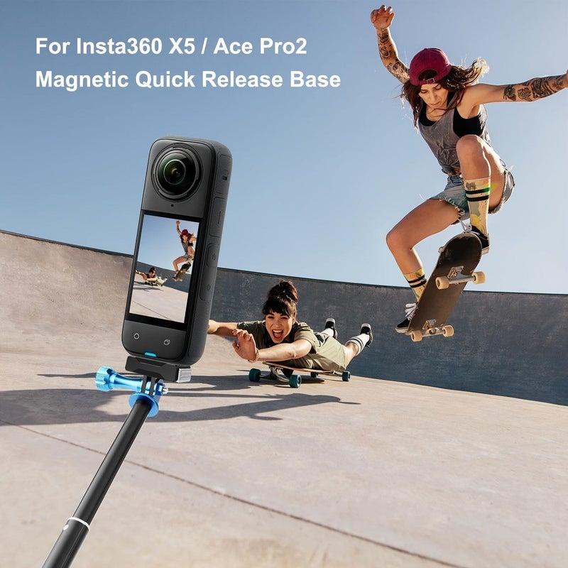 قاعدة مغناطيسية سريعة التحرير لـ Insta360 X5 Ace Pro 2 أسود - Image 5