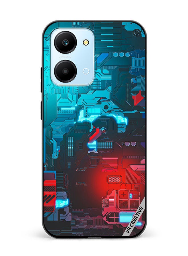 VR CREATIVE Protective Case Cover For Honor Play7T Tech M7 Design  Multicolour - Image 1