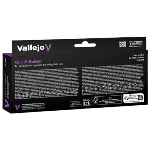 Vallejo فاليجو - مجموعة طلاء أكريليك للأورك والغوبلين | لون اللعبة | مجموعة نماذج خيالية لإنهاء غير لامع عالي الصبغة | 8 زجاجات × 18 مل. - Image 4
