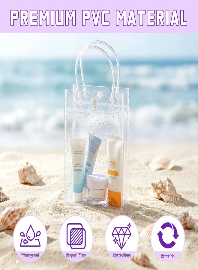 BadenBach 24 PCS Clear Gift Bags with Handles, 5.1 x 7.5 x 2.8 Inch Small Clear Plastic Party Favor Bag Transparent Goodie Tote Bag Gift Wrap Bags Bulk for Wedding Baby Shower Birthday Mother's Day - Image 4