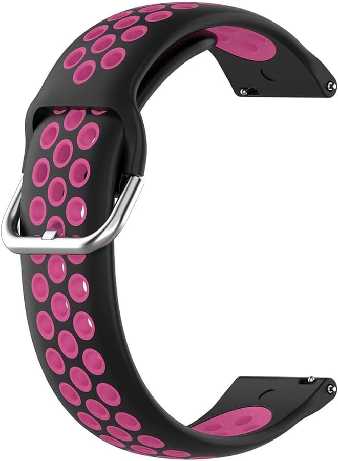 Bi-Color Sport Silicone Bracelet, Replacement Band, Size (22MM) for Huawei Watch GT1, GT2, GT2e 46MM / Samsung S3 S4 46MM, Active2 44MM, Sam Watch 3 45MM / Honor Magic2 46MM