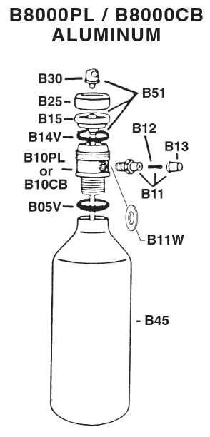 Sure Shot رشاش ألمنيوم قابل لإعادة التعبئة Sure Shot B8000PL سعة 1 لتر – مضغوط للزيوت الخفيفة، المنظفات وبعض المذيبات – هيكل ألمنيوم متين مع فوهة قابلة للتعديل – صنع في الولايات المتحدة الأمريكية - Image 4