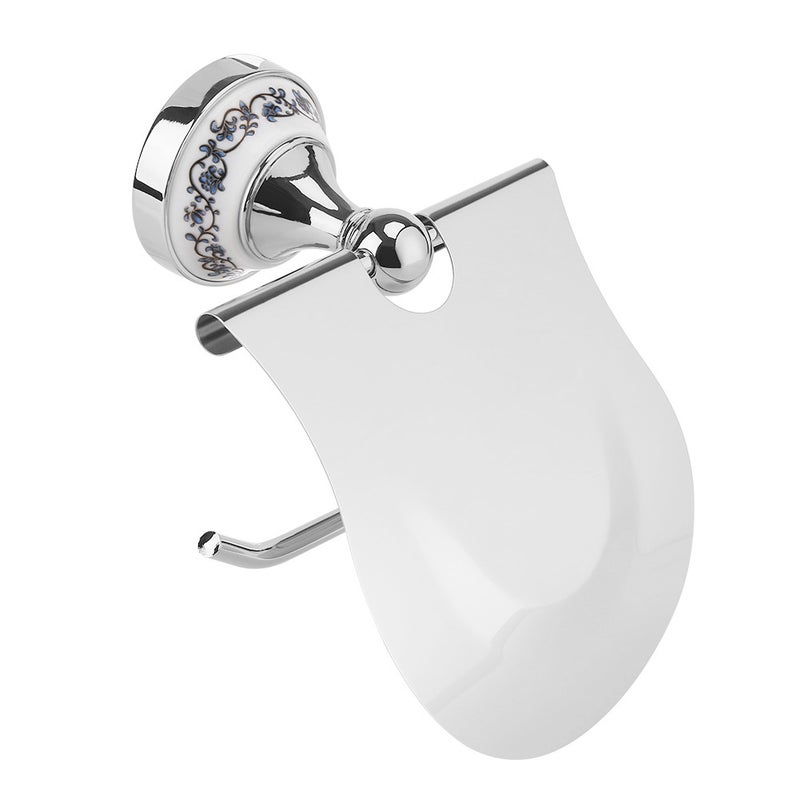 1PC Polished Bathroom Toilet Roll Paper Holder Rack Wall Mounted Tissue Cover Silver - Image 4