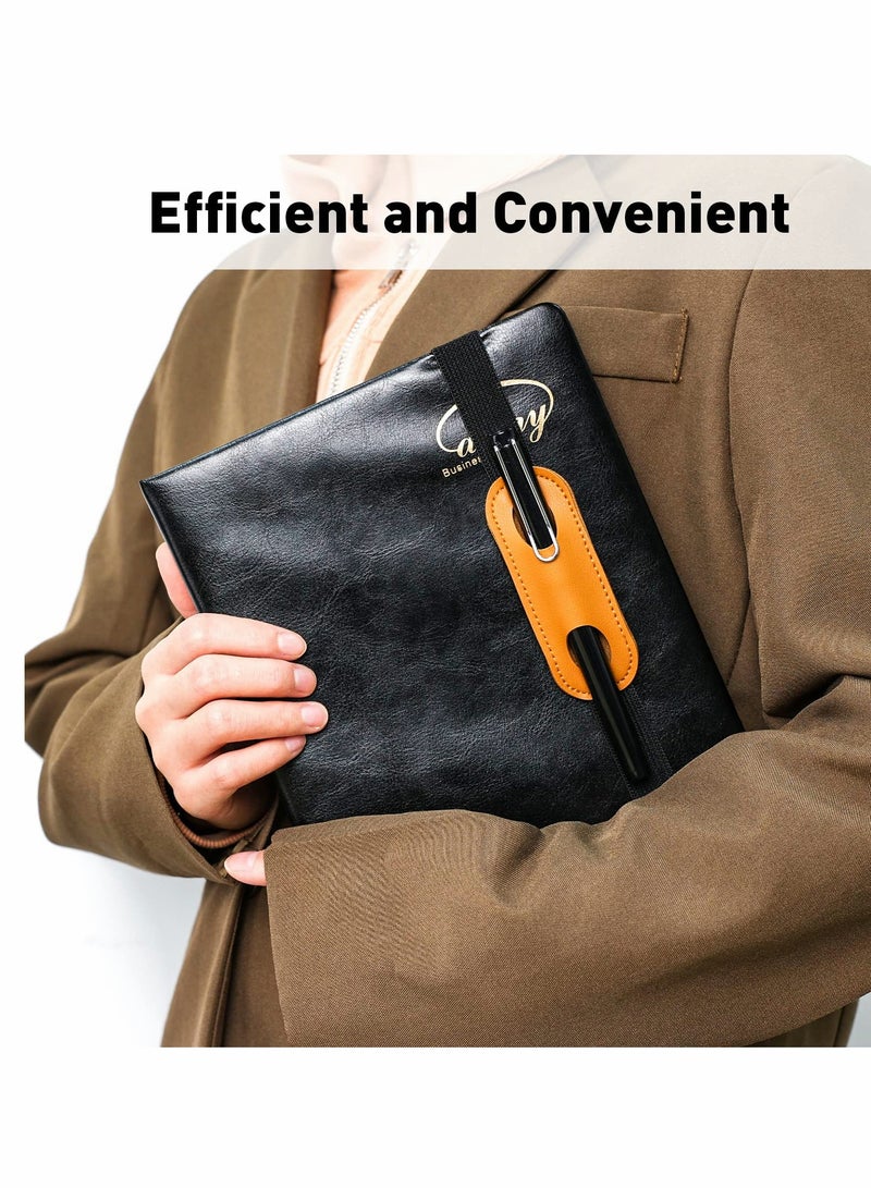 Excefore Leather Portable Elastic Pen Holder: Pencil pouch, Pencil Holder for Apple Pencil, Hardcover Journals, Notebooks, Happy Planner, Fits Notebooks from 7.5" to 11" in Height, Hold 1 Pen, 2-Pack  - Image 5