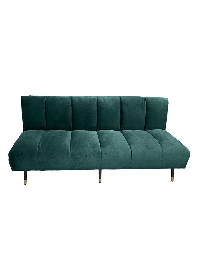 In-House Sana | Sofabed 2 In 1 Upholstered In Velvet - Dark Green - Image 2