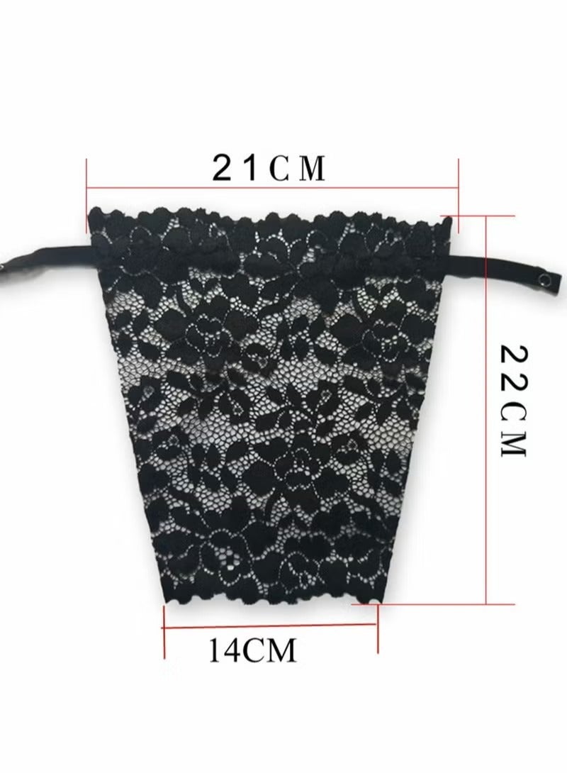 3pcs Lady Lace Clip on Mock Camisole, Overlay Modesty Panel Vest for Women - Image 5
