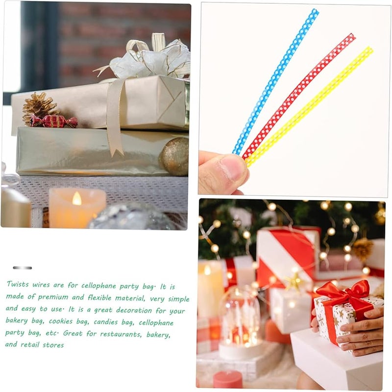 DOITOOL 300pcs Heat Seal Bags with Silk Tie Straps for Cookies Biscuits Breads Halloween Birthday Decorations - Image 5