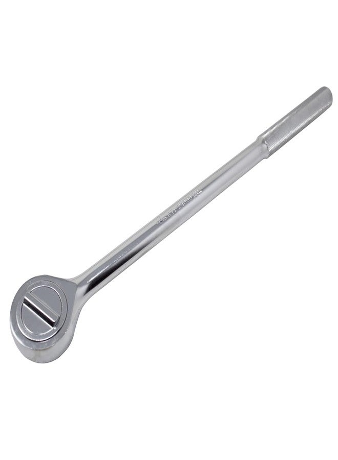 K-Tool International K Tool International 24090 3/4" Drive Ratchet Socket Wrench for Garages, Repair Shops, and DIY, Push Button Release, High Polish Chrome Finish, 19-7/8" Long, Non-slip Grip, Chrome Vanadium Steel - Image 3