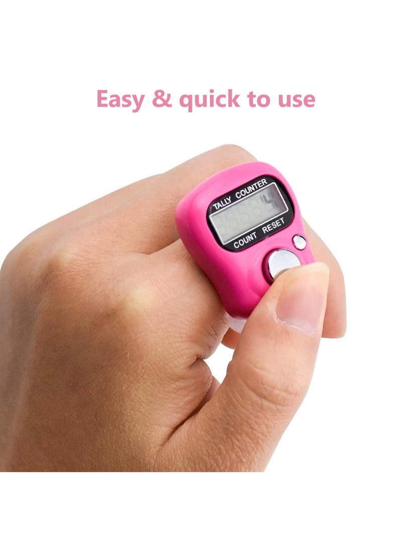 Kiboule Electronic Finger Counter 4 Packs, Resettable Hand Tally, 5 Digit Number and LCD Electronic Digital Display, Handheld Clicker Counting for Coaching, Knitting, Lap, Fishing, Golf and Row - Image 5