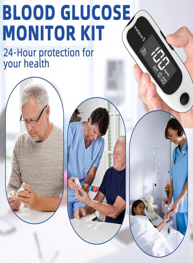 Metene S Blood Glucose Monitor Kit with 50 Glucometer Strips, 50 Lancets, 1 Blood Sugar Monitor, Diabetes Testing Kit with Control Solution, Lancing Device, No Coding, Glucometro Kit Completo - Image 5