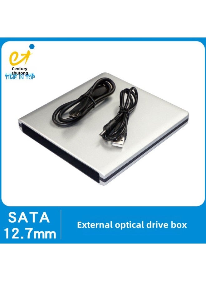 USB3.0 Notebook Mobile Portable Optical Drive Box 12.7mmsata To Shell Kit External Shell-Color:Black  - Image 1