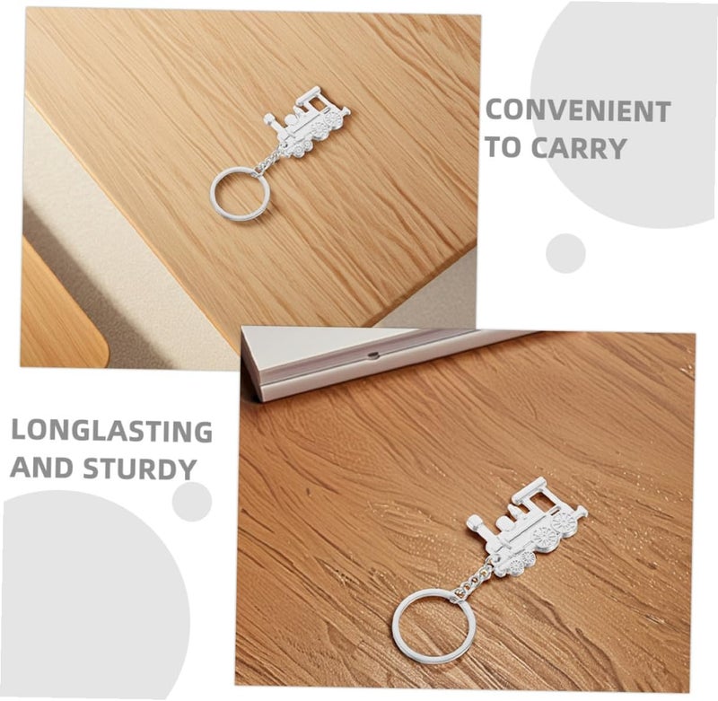 Train Car Keychain 2pcs Zinc Alloy Metal Cool Unique Key Rings for Men Women Cute Car Accessories Purse Charms for Automotive Interior Use - Image 3