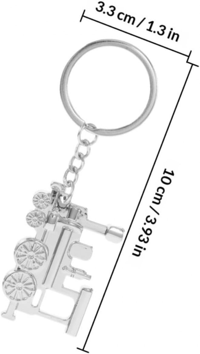 Train Car Keychain 2pcs Zinc Alloy Metal Cool Unique Key Rings for Men Women Cute Car Accessories Purse Charms for Automotive Interior Use - Image 2