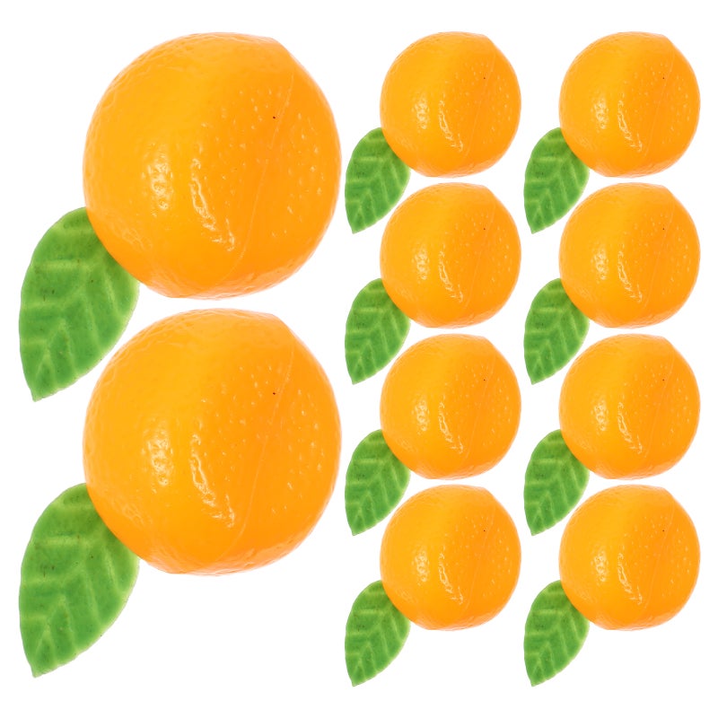 50pcs Mini Artificial Oranges: Realistic Fake Fruit Models With Leaves - Realistic Artificial Fruits Simulation Orange For Photography Props - Image 1