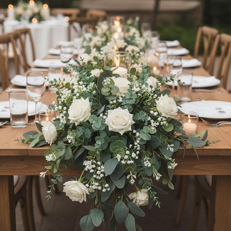 WONICE 240 Pcs 5 Mixed Eucalyptus Greenery Stems Artificial Baby Breath Flowers Bulk Eucalyptus Leaves Bundle Faux for DIY Wedding Decoration Bouquets Home Arrangement Floral Vase Decor - Image 2