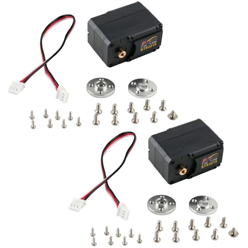 DIYmall 2PCS STS3215 74V 19KG Dual Axis TTL Serial Bus Smart Robot Servo 360 Degree Metal Gear 12Bits Magnetic Coding Programmable Servo for Robotic Arm - Image 1