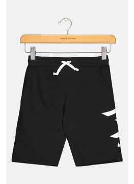 Kids Boy Brand Logo Outdoor Shorts, Black