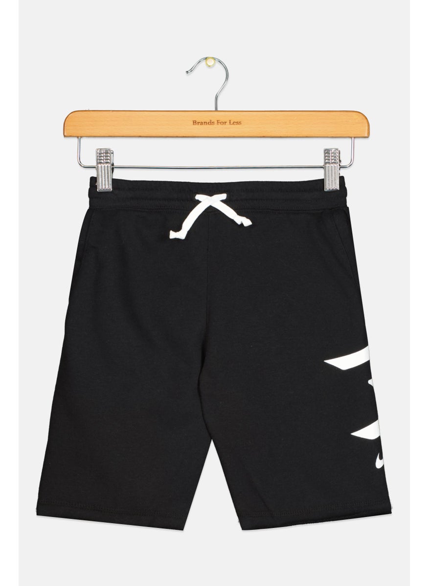 Nike 3Brand by Russell Wilson - Kids Boy Brand Logo Outdoor Shorts, Black - Image 1