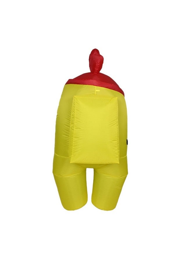 YuMe Official Among Us Toikido Toys Inflatable Kids Halloween Cosplay Costume for Children Crewmate - Yellow with You Glove to See it Hat - Image 5