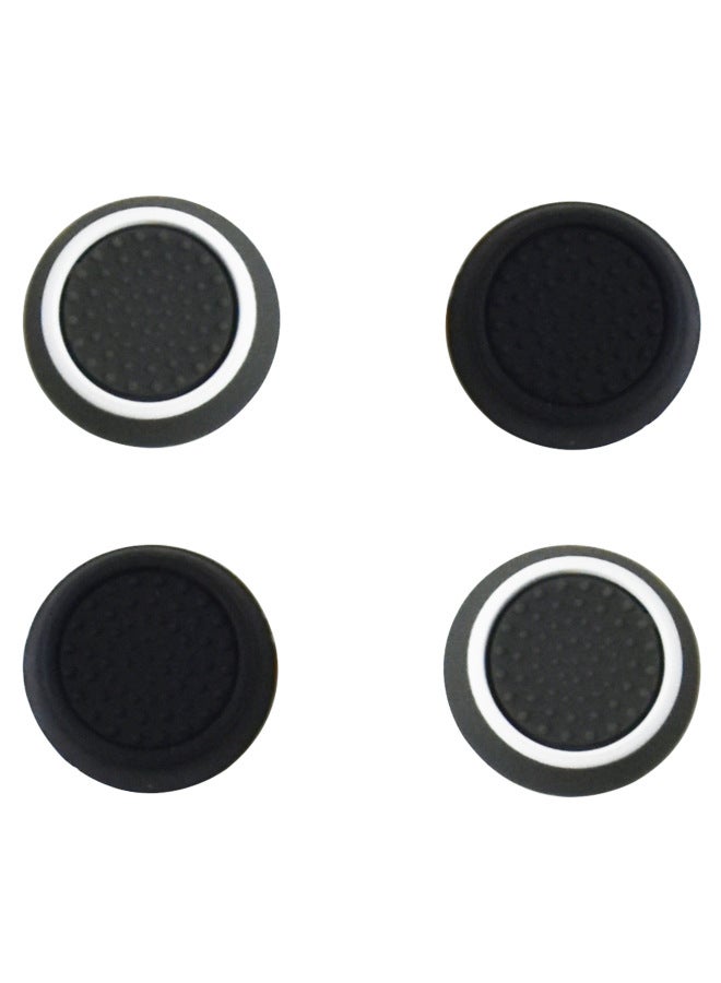 PS4 Rocker Cap PS5 Silicone Cap Xbox One Handle Rocker Cap Two-color Mushroom Head 3D Handle Protective Cover-Product Color:Ps Black Background Powder Ring 1 Piece - Image 5