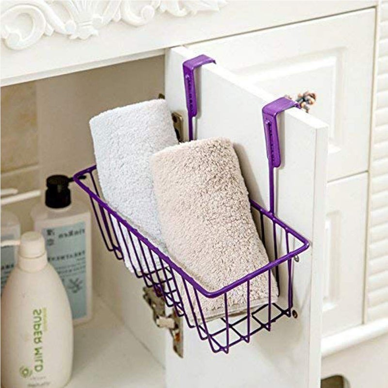 CR18 COLLECTION Steel Hanging Storage Basket Cabinet Organizer Under Shelf Door Kitchen Cabinet Storage Basket Rack Holder Hanging Organizer Pack of 1 - Image 5