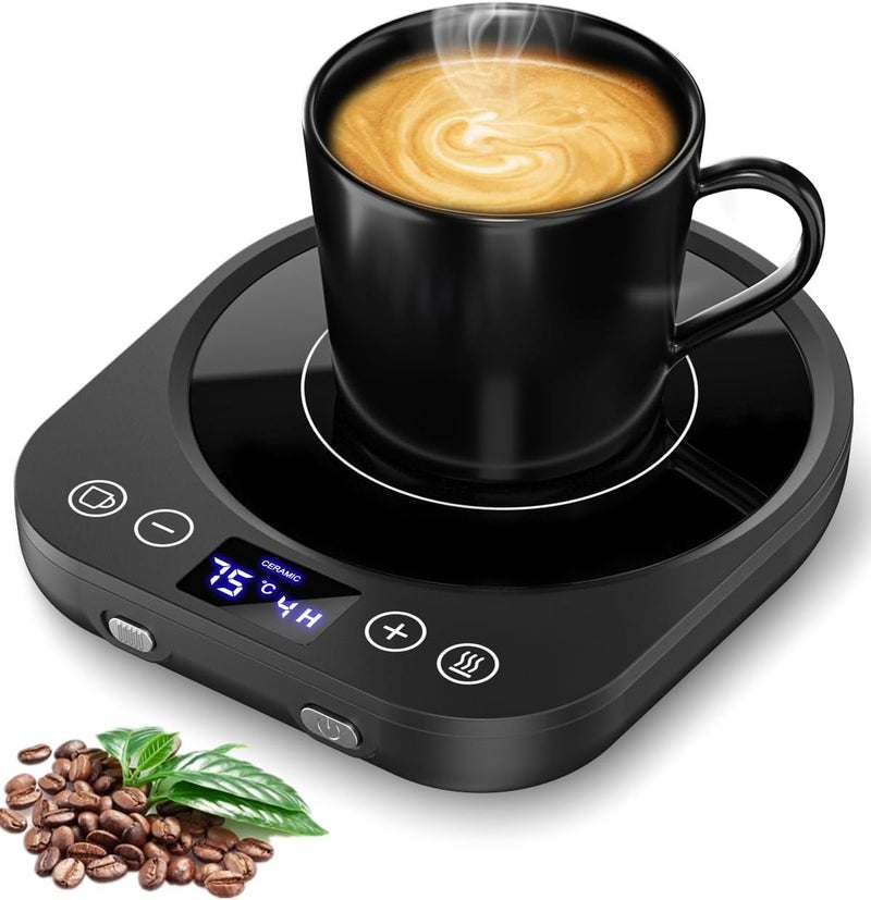 MQFORU Coffee Mug Warmer, Smart Cup Warmer with Gravity Sensor, 9 Temperature Settings, 1-9H Timing, 4H Auto Shut Off, Cup Warmer for Heating Coffee, Tea, Milk, Coco, Candle - Image 1