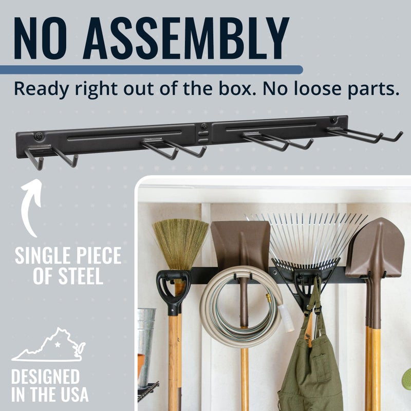 StoreYourBoard BLAT Garage Tool Organizer Wall Mount, Garage Organization and Storage, Shovel & Rake Hangers Garden Yard Tool Rack, Industrial Steel Holds 250 Pounds - Image 2