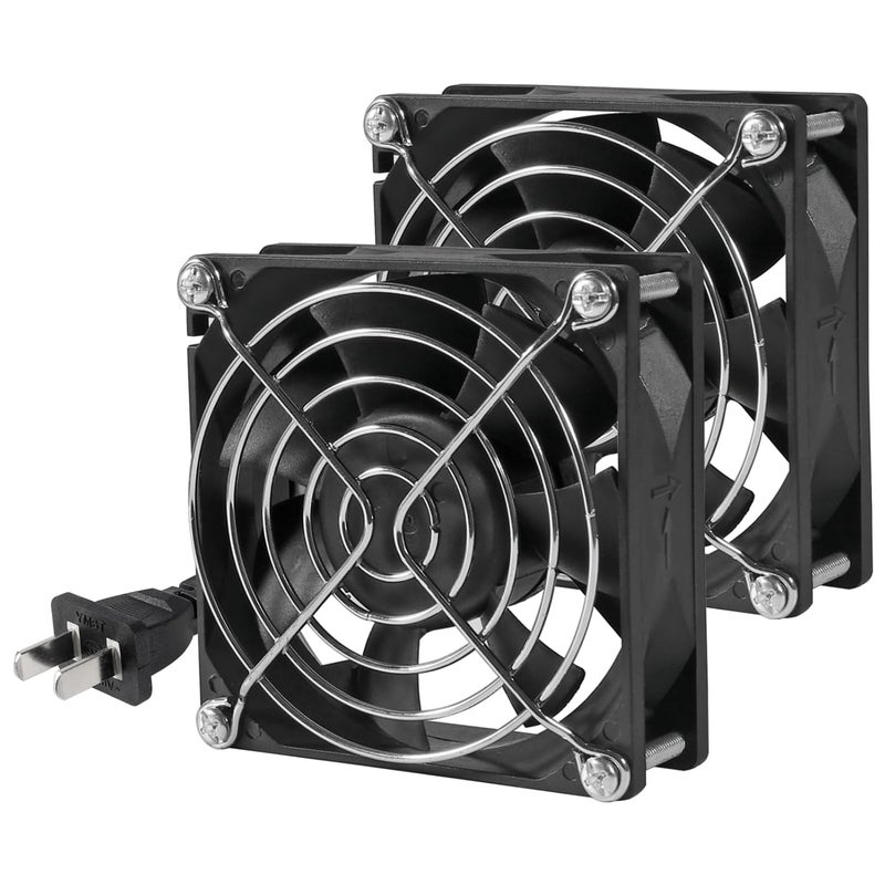 UMLIFE مروحة محورية EC 2PACK 80 مم × 25 مم AC 110V 115V 120V 220V 240V عالية السرعة ذات محامل كروية مزدوجة لسطح المكتب - Image 1