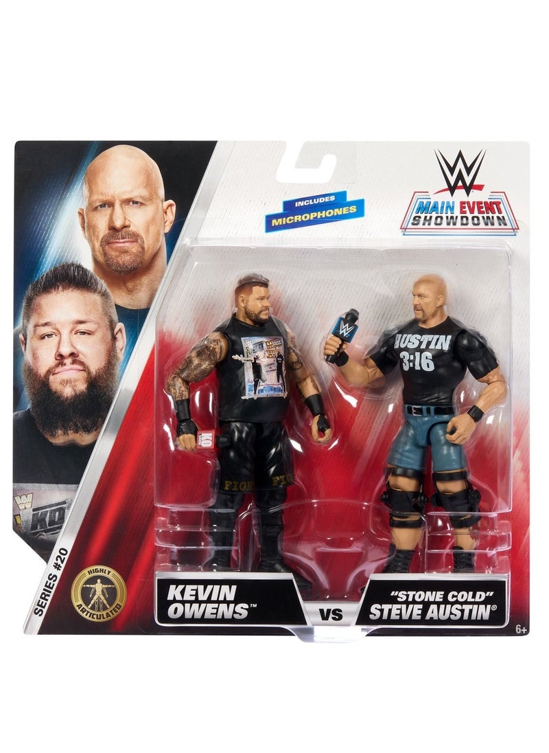 WWE - WWE Main Event Showdown - Kevin Owens vs Steve Austin Action Figures - Image 1