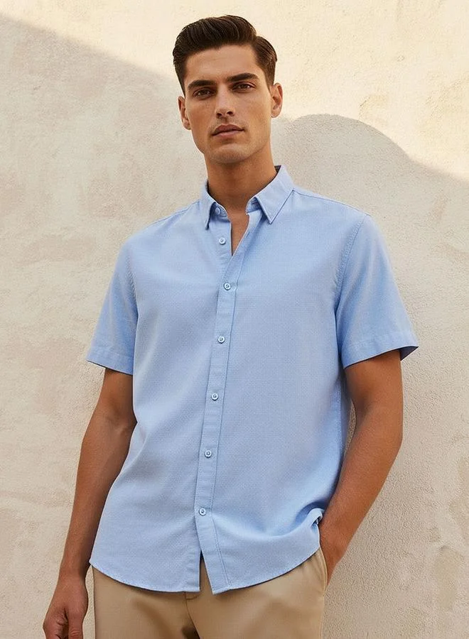 Splash FAV Basic Regular Fit Collared Short Sleeves Shirt
