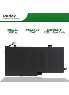 RADEX LE03XL High Grade Compatible Laptop Battery for HP Envy X360 M6-W000 15-W000 15T-W000 15T-W100 Series; HP Pavilion X360 13-S000 13-S100 15-BK000 Series  - Image 2