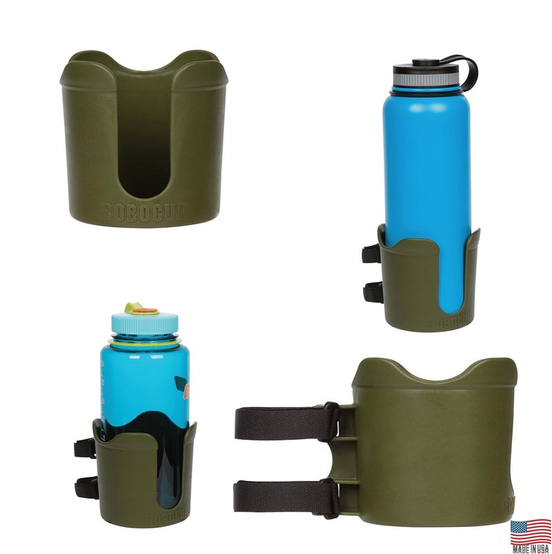 ROBOCUP Plus, (Olive), Add-On Accessory XL Extension Cup Holder, Larger Drink Capacity, Perfect for Boats, Golf Carts, Walkers, Wheelchairs and Work. Made in USA. (Includes 1) - Image 1