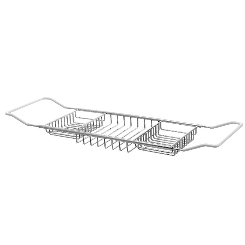 Cabilock Bathtub Tray  Stainless Steel Shower Tray Expandable Extra Wide Bath Tub Organizer Over The Tub Shelf Rack for Bathroom Accessories
