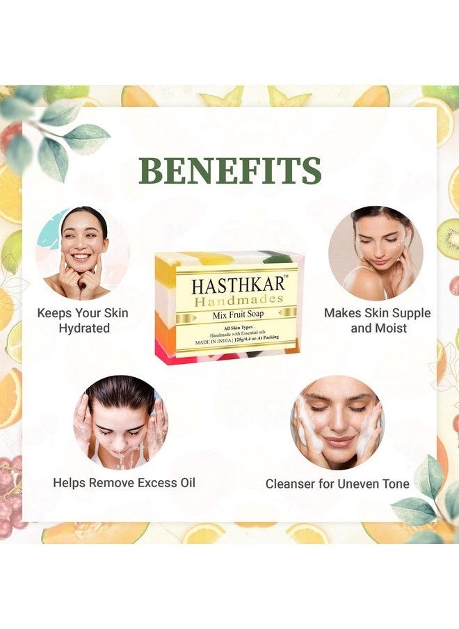 byPurenaturals Hasthkar Handmades Handmade Herbal Natural Mix Fruit Soap 125Gm  - Image 5