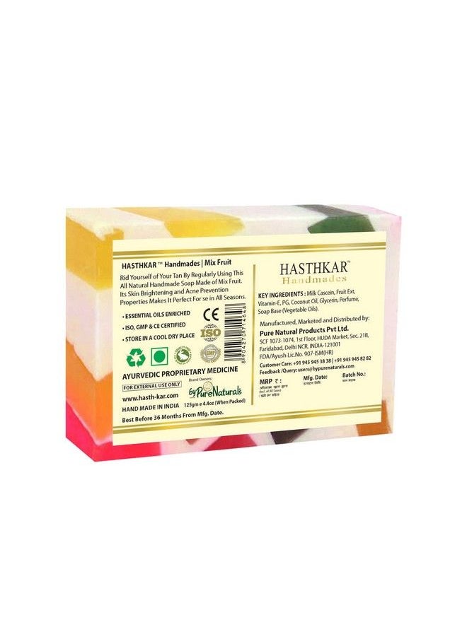 byPurenaturals Hasthkar Handmades Handmade Herbal Natural Mix Fruit Soap 125Gm  - Image 3