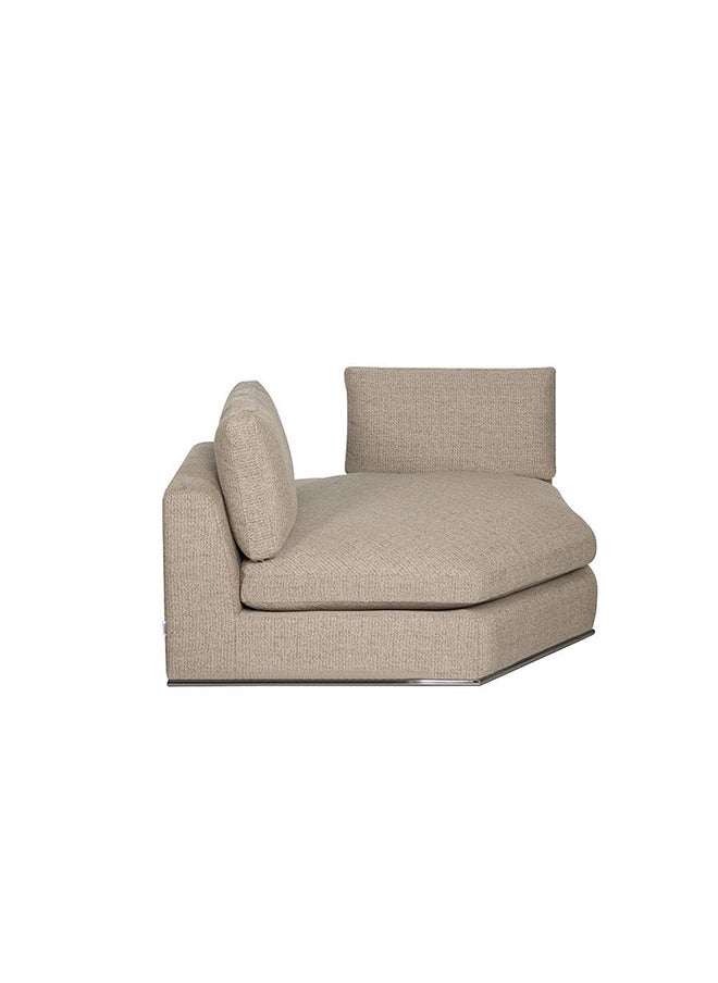 DANUBE HOME Paddington Corner Wedge Fabric Modular Sofa Modern Design Two Seat Sofas Comfortable Living Room Furniture L 150 x W 150 x H 66 cm Melange Brown  - Image 3