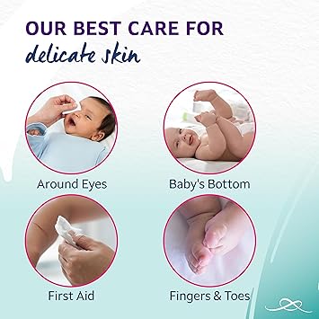 Lil-Lets LilLets Baby Cotton Squares 50 Count 1 Pack 100 Pure Cotton Certified Organic Soft and Gentle Dermatologically Tested Suitable for Babies - Image 4