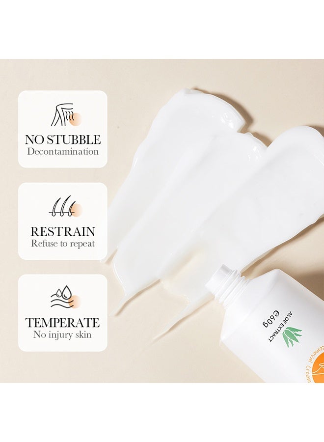 BIOAQUA Aloe Vera Mild Hair Removal,Hair Removal Cream Painless Epilator for Body Care for Women & Men, Growth Inhibitor with Moisturizing Aloe Vera - Image 3