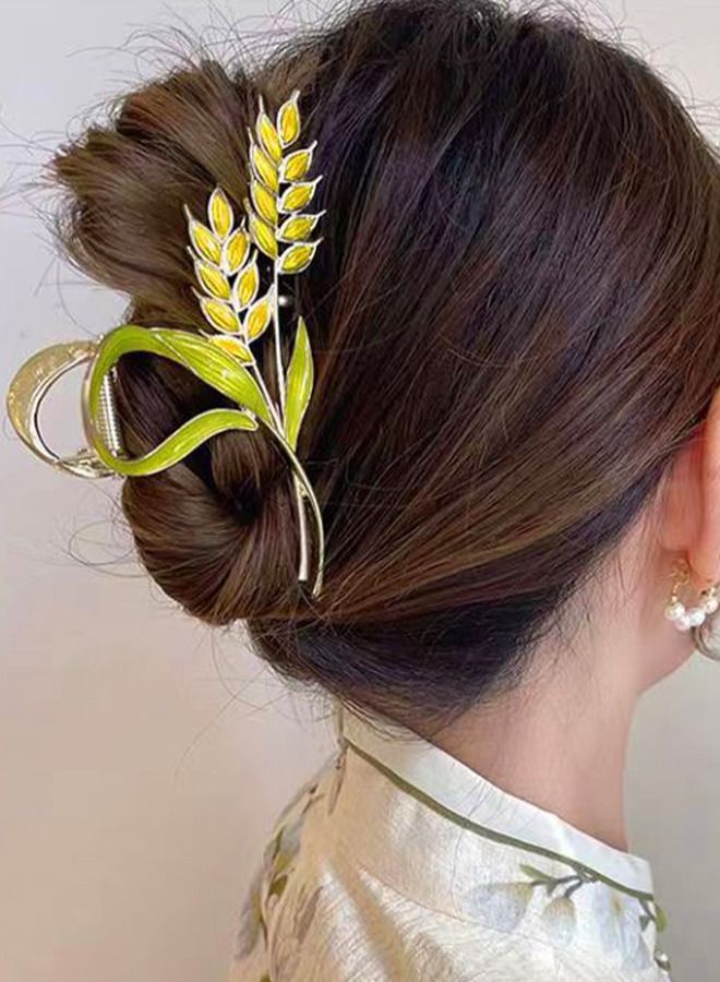 general Feel wheat clip women's light luxury large shark clip hair clip back head clip hair clip headpiece - Image 2