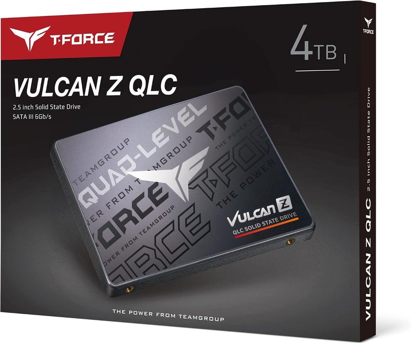 TEAMGROUP T-Force Vulcan Z 4TB مع ذاكرة تخزين مؤقت SLC و NAND ثلاثي الأبعاد QLC مقاس 2.5 بوصة واجهة SATA III محرك أقراص الحالة الصلبة الداخلي SSD (سرعة القراءة/الكتابة تصل إلى 550/510 ميجابايت/ثانية) T253TY004T0C101 - Image 5