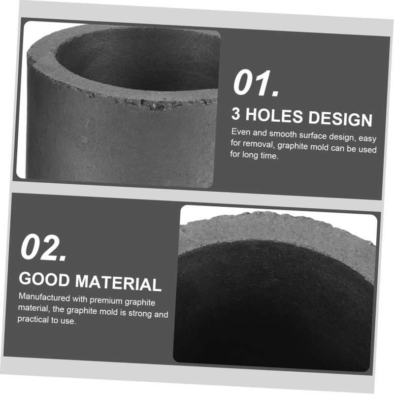 Graphite Ingot Mould For Melting Metals Durable Graphite Mold Brass Copper Casting Compact Design Convenient Storage Science Education Test Analysis - Image 4